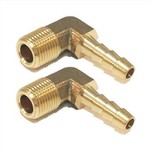 Brass Hose Barb Fitting Male Elbow 90 Degree