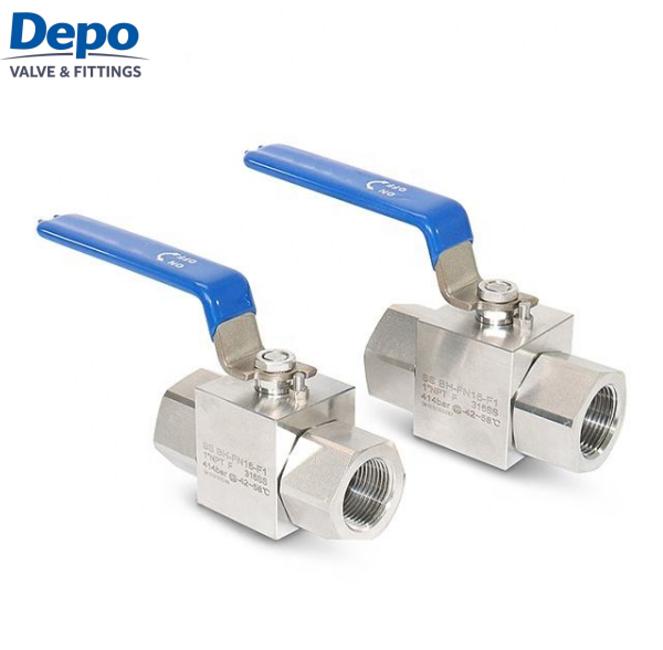 SS316 6000PSI ManualThreaded Hydraulic Control Ball Valve 2-Way Oil/Gas/Water