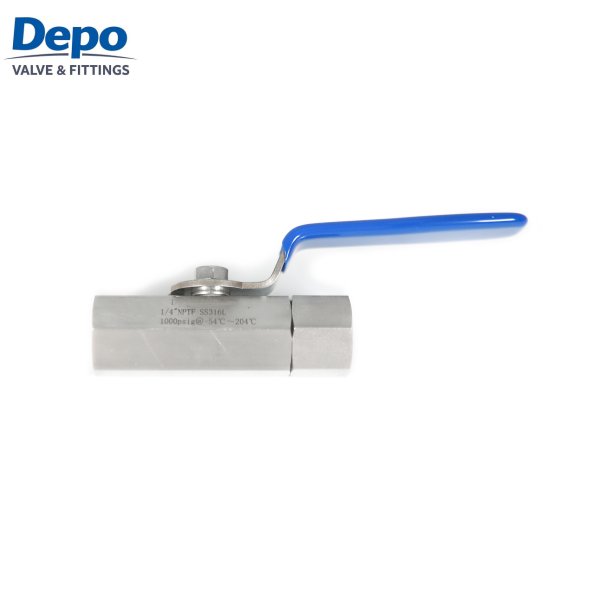 SS316 6000 PSI 1/4'' Female Hex Bar Stock Ball Valve For Control Of The Fluid