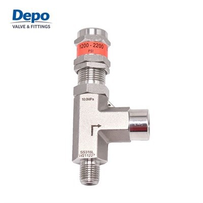 1/4" Male NPT X 1/4" Female NPT 3000psi Manual Safety Pressure Relief Valve For Water General Application
