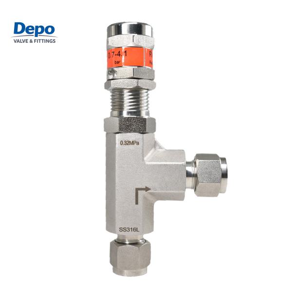 Stainless Steel Ferrule Safety Relief Valves For High-Temperature Water Gas Applications